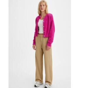 New Levi's Baggy Trousers in Unbasic Khaki Women's Size 27 X 31